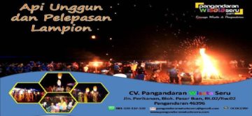 Rayakan Moment Kebersamaan dengan Api Unggun dan Pelepasan Lampion Di Pantai Pangandaran
