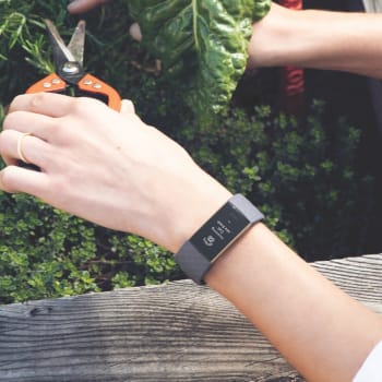 Fitbit charge 3 fitness tracker rose gold and blue grey clearance