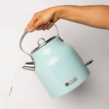 Haden Heritage 1.7L Stainless Steel Electric Kettle - Turquoise