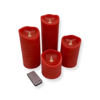 TRI W LED Candles Set of 4 - Red