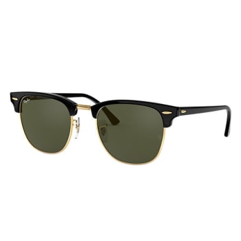 Lunettes de soleil Clubmaster Classic de Ray-Ban - Ebony-Arista/Vert classique G-15