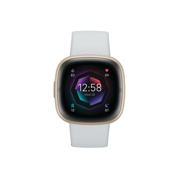 Fitbit Sense 2 Or pâle avec bracelet Bleu brume