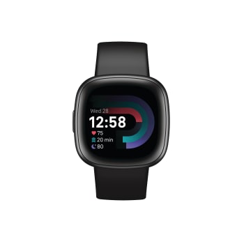 Versa 4 graphite aluminium avec bande noire de Fitbit