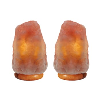 T-Zone Health Mountain Gold Large Himalayan Salt Lamp - Set of 2