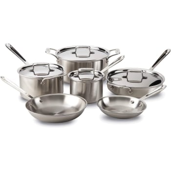 All-Clad d5 Brushed Stainless Steel 10-Piece Cookware Set