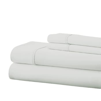 Cuddle Down Portuguese Deluxe 100% Percale Cotton 200TC 4-Piece Sheet Set - IVORY - KING