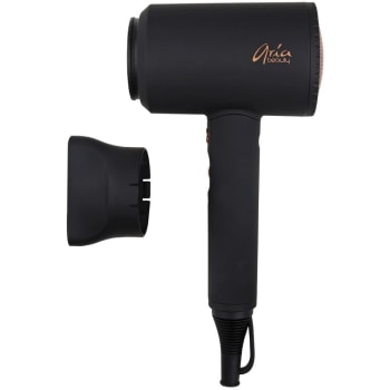 Aria Beauty Lightspeed Professional Ionic Blowdryer with nozzle and diffuser