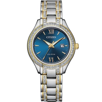 Citizen Eco-Drive® Silhouette Ladies Crystal Blue Dial Watch