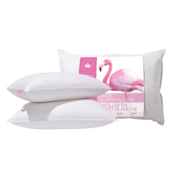 Canadian Down & Feather Company White Down Pillow Soft Support - King Size - 2 pack