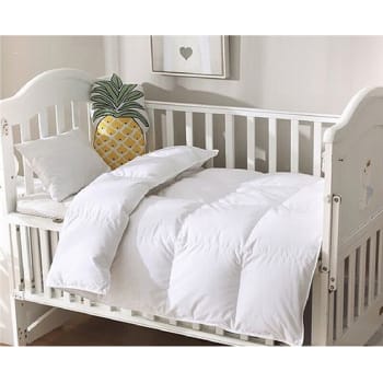 Twin Ducks 300TC  Valencia 100% Cotton shell Filled with Synthetic Silk Duvet Crib Size+ Pillow 14x18 bundle