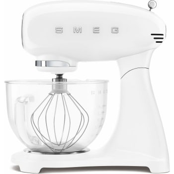 SMEG - Retro-Style Stand Mixer With Glass Bowl - White