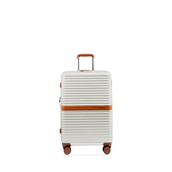 CHAMPS Vintage II Collection Medium Check in Hard side Expandable Luggage - Ivory