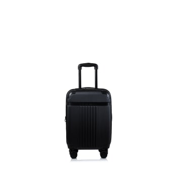 Travel in style with this CHAMPS hardcase spinner Carry-on from the Vintage Black Collection. This carry-on is made of light-weight and durable Polycarbonate material. Features 8 multi-directional spinner wheels, USB charging port, and convenient TSA lock and expansion capabilities. Packing is simpler and more enjoyable. Available as a 3 pc set, a 2 pc set, and carry-on only