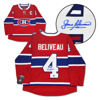 AJ Sports JEAN BELIVEAU Montreal Canadiens Signed Fanatics Jersey