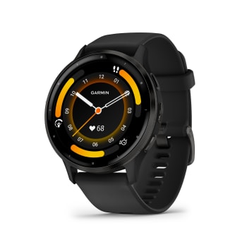 Garmin® Venu® 3 Smartwatch - Slate Stainless Steel Bezel With Black Case And Silicone Band - 45mm