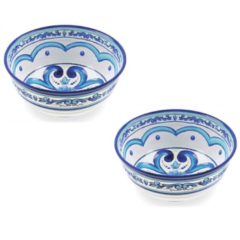 Guzzini MELAMINE BLUES COLLECTION Large Serving Bowls 30cm - 2 Piece Set