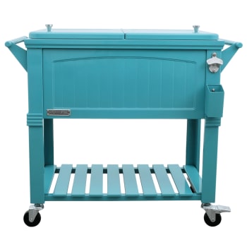 Permasteel - 80QT Furniture Style Patio Cooler - TEAL