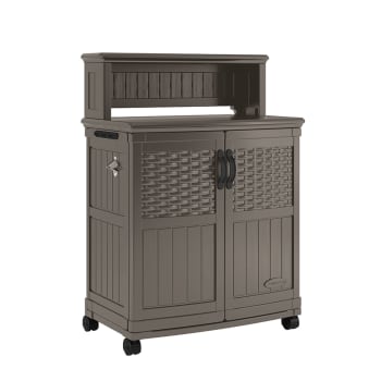 Suncast - Patio Storage and Prep Station - Stoney