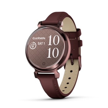 Garmin® Lily® 2 Classic Smartwatch - Dark Bronze with Mulberry Leather Band – 35mm