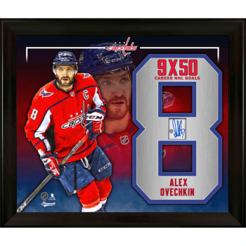 Frameworth Alex Ovechkin Deluxe Framed Printed Glass Collage With Embedded Signature