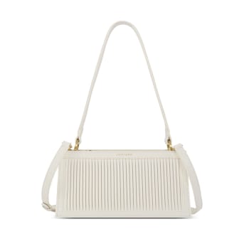 Pixie Mood-Abigail Clutch, CoconutCream Pleated