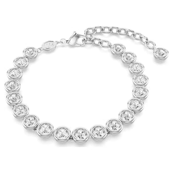 Swarovski Imber Tennis Bracelet Round Cut - White Rhodium Plated