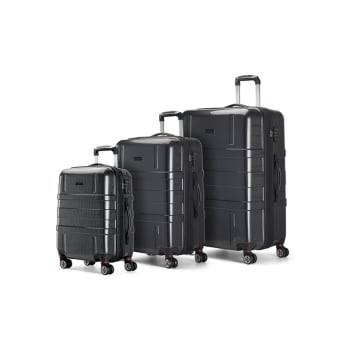 Bugatti - Budapest- 3 pieces Hard side luggage set -Black
