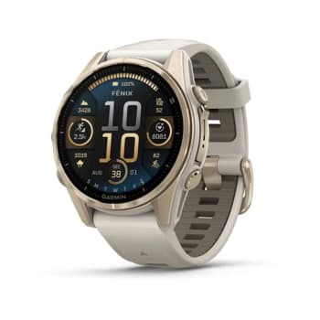Montre fēnix 8 Sapphire 43 mm de Garmin® - Or/Gris/Beige Sable