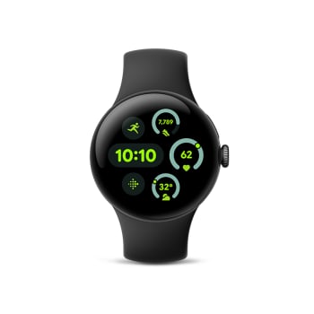 Montre Pixel Watch 3 (41 mm) de Google - Montre Intelligente technologie Android avec Suivi Cardiaque, Course Avancée avec Fitbit, Analyse Fitness, Batterie 24H - Boîtier en Aluminium Noir Mat - Bracelet Obsidienne - Wi-Fi