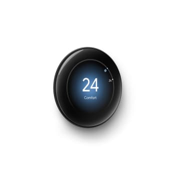 Google Nest Learning Thermometer 4th Gen with 1 Nest Temperature Sensor 2nd Gen - Black