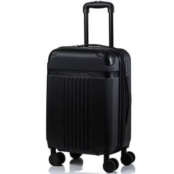 CHAMPS Vintage Black Collection Hard Side Carry-on Luggage - Black