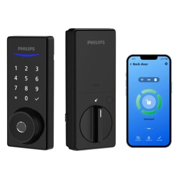 Philips 4000 Series Fingerprint Wi-Fi Deadbolt Smart Lock Combo - Matte Black