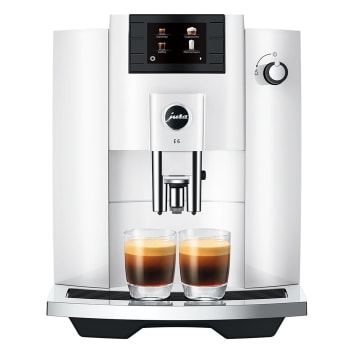 Machine à expresso entièrement automatique E6 de JURA® - Blanc Piano