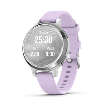 Garmin® Lily® 2 Active Silver with Purple Jasmine Silicone Band 38mm Smartwatch