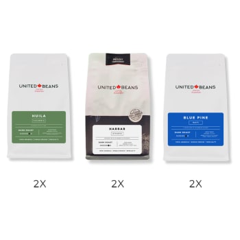 United Beans Dark Roast Bundle - 2 Packs of 3