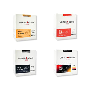 United Beans Pour Over Drip Coffee Bundle - Set of 4 Boxes