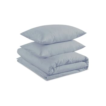 Ensemble housse de couette Percale Deluxe 200 fils de Cuddle Down – Mineral – Queen