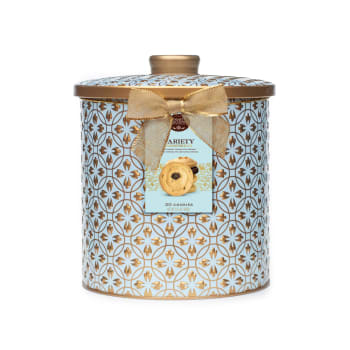 Mary Macleod Embossed Cookie Jar Tin 30 Assorted All-Butter Shortbread Cookies