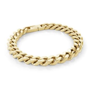 Oro Jewelry Gold Finish Steel Curb Bracelet