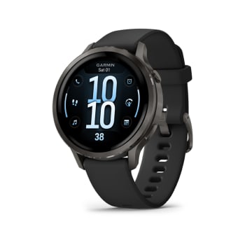 Garmin® Venu® 4 41mm Smartwatch-Slate with Black Silicone Band