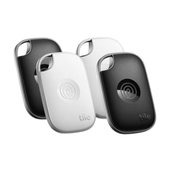 Life360 Tile Mate Pro Bluetooth Tracker 4-Pack - Black/White