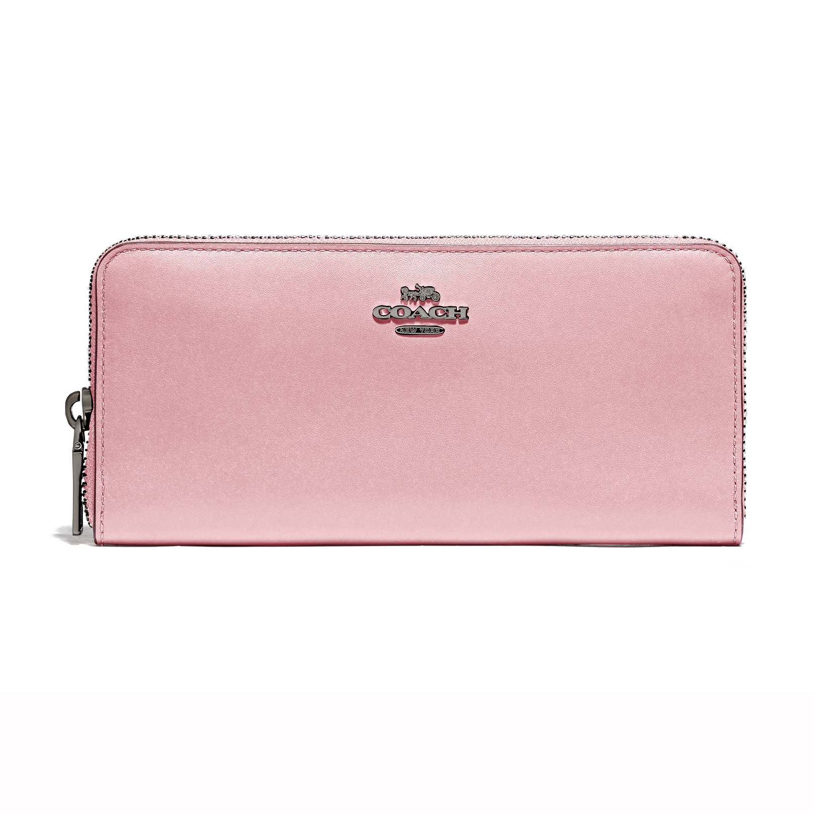 Slim Accordion Zip Wallet - Coach - Pink - Leather