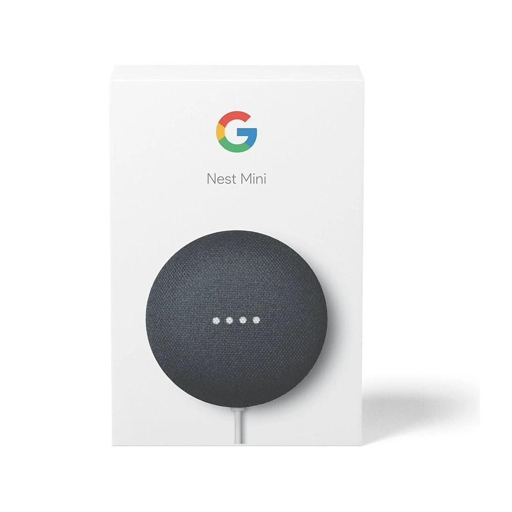 Google Nest Mini チャコール 2個セット Google Nest Mini (2nd Gen) - Smart Home Speaker with Google
