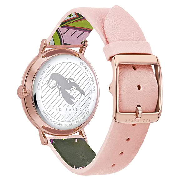 Ted Baker Phylipa Flowers Stainless Steel Quartz Leather Strap