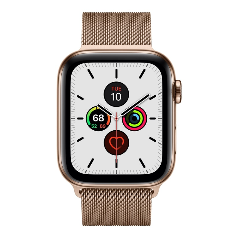 Apple Watch Series 5 Gold Stainless Steel Case with Gold Milanese