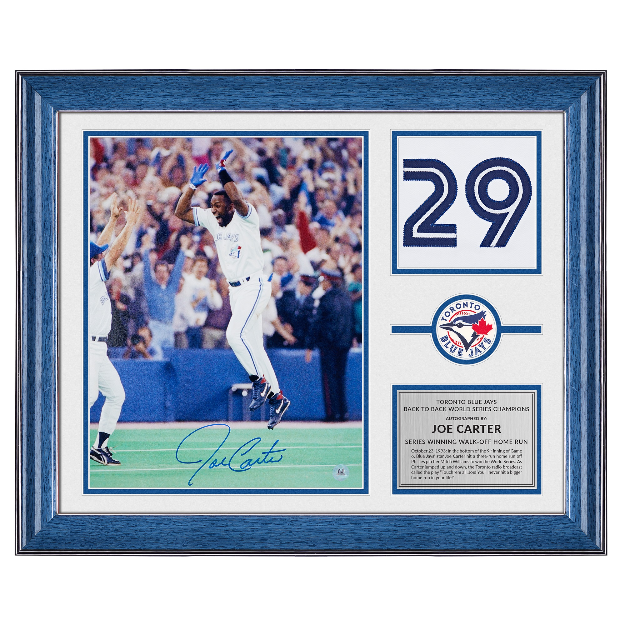 Joe Carter Toronto Blue Jays 8x10 Photograph – Pro Am Sports