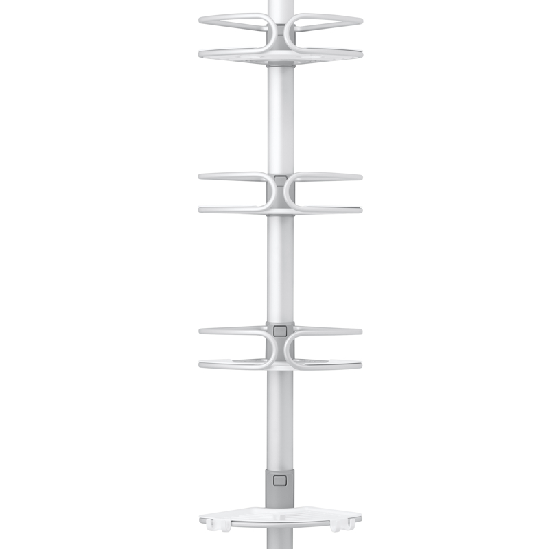 OXO 4-Tier Anodized Aluminum Tension Pole Shower Caddy - Loft410