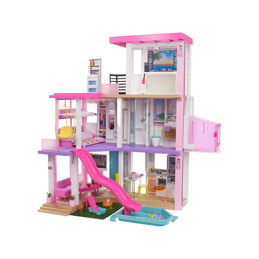 Barbie DreamHouse Dollhouse with Pool Slide Elevator Lights Sounds AIR MILES