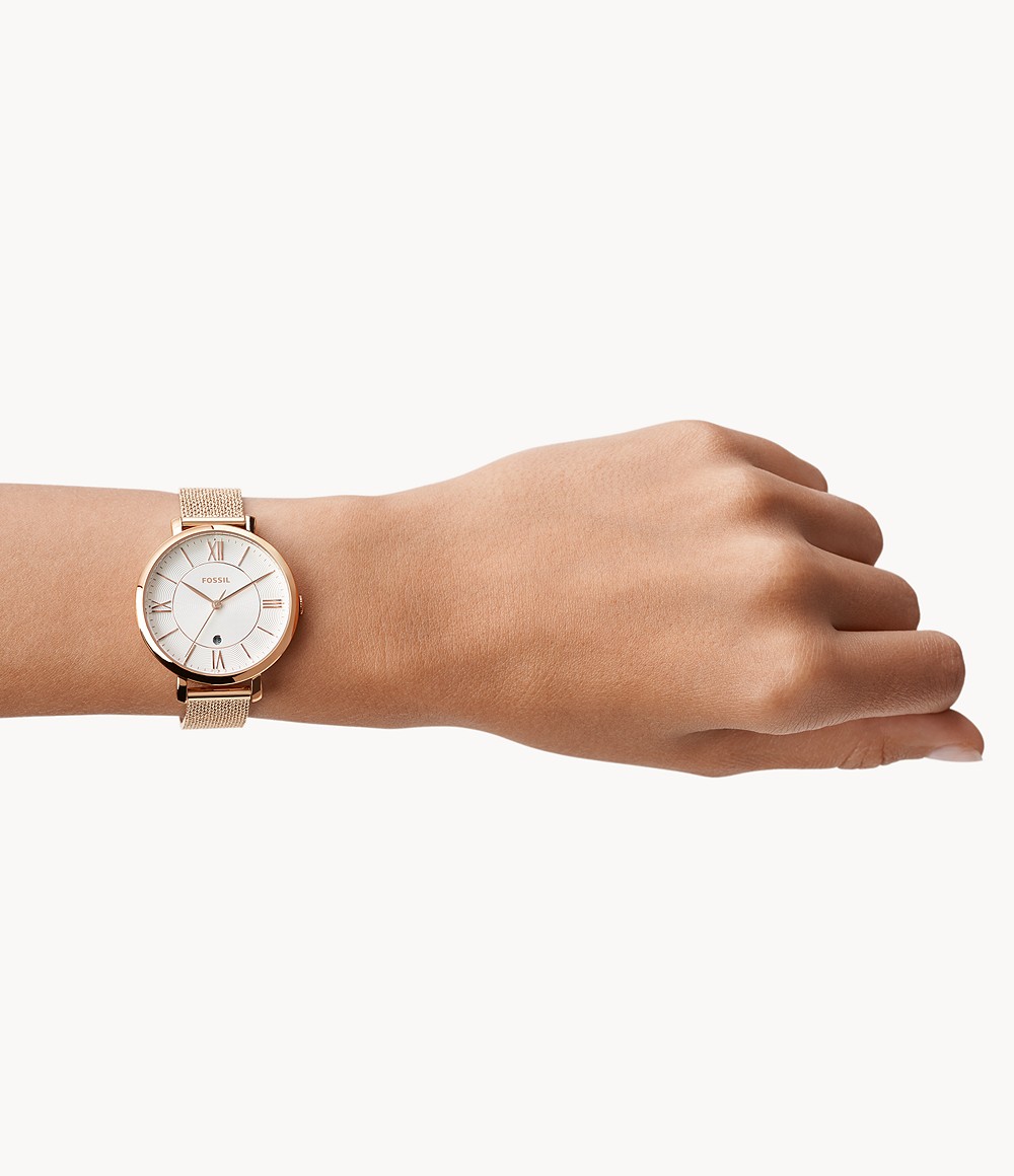 Fossil Jacqueline Three Hand Watch Rose Gold AIR MILES