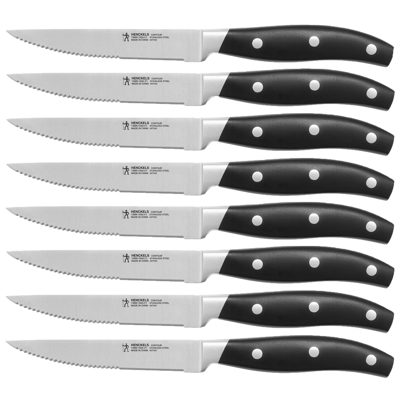 Henckels Forged Contour 8-Pc Steak Knife Set - Black